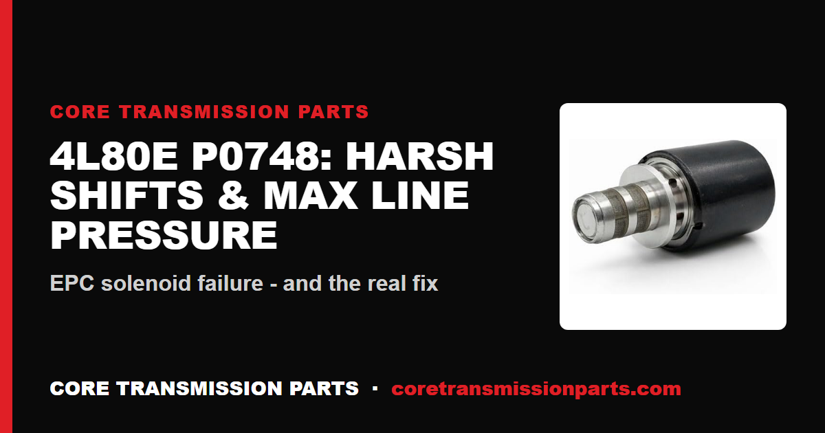 4L80E P0748: Harsh Shifts, Max Line Pressure, and the Real Fix