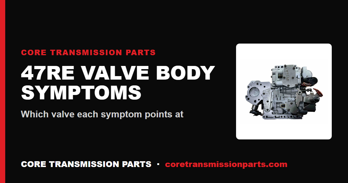47RE Valve Body Symptoms: How to Know Yours Is Failing