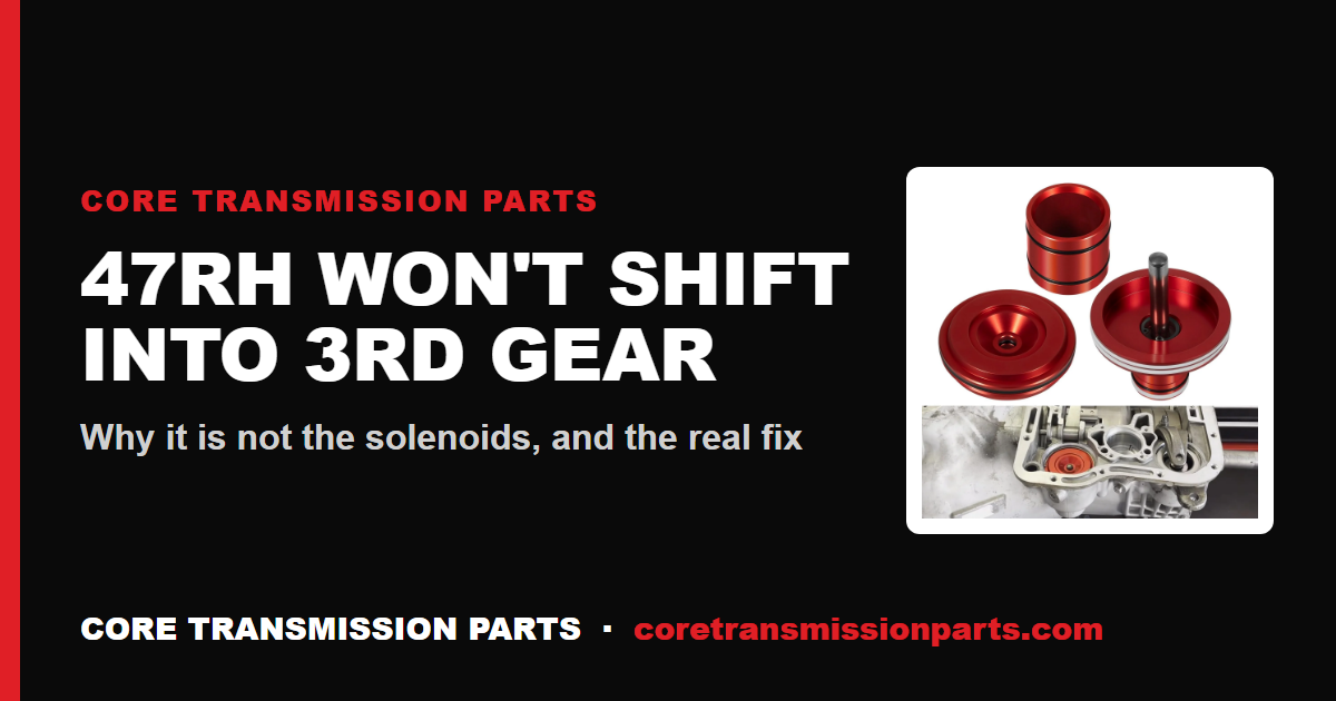 47RH Won't Shift Into 3rd Gear: Why It Is Almost Never the Solenoids, and the Real Fix