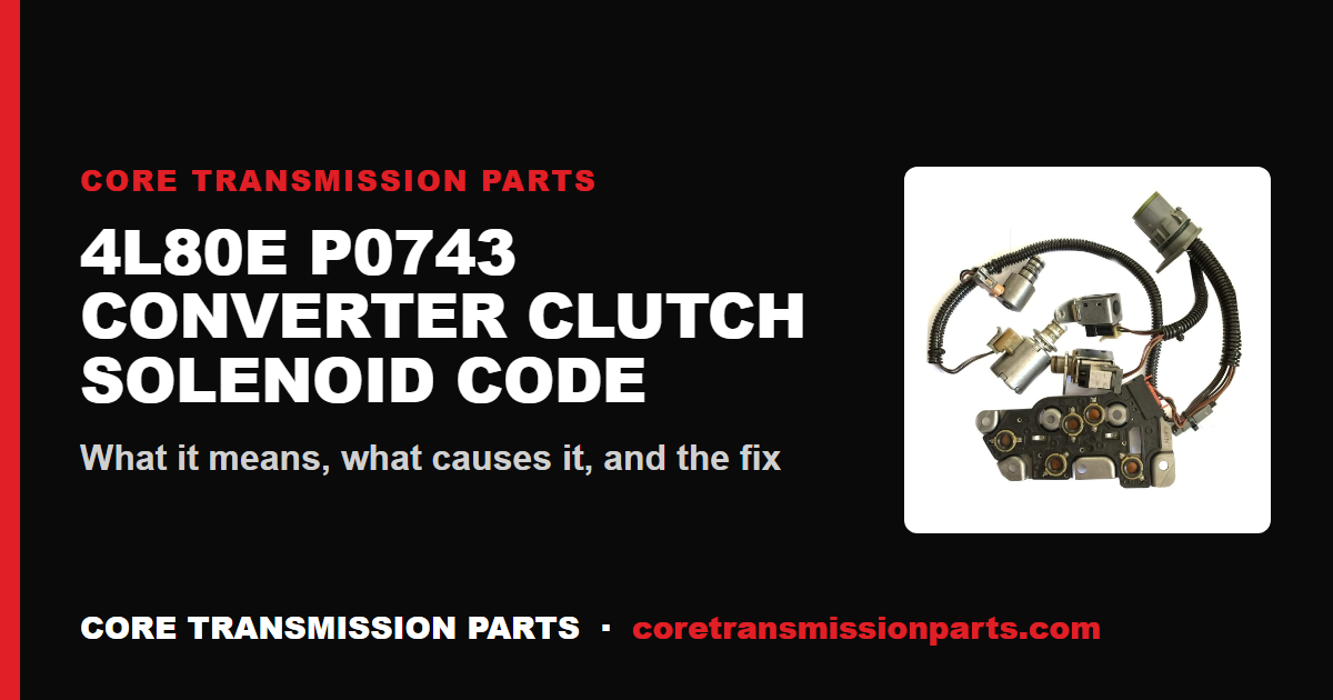 4L80E P0743: What It Means, Causes, and How to Fix It