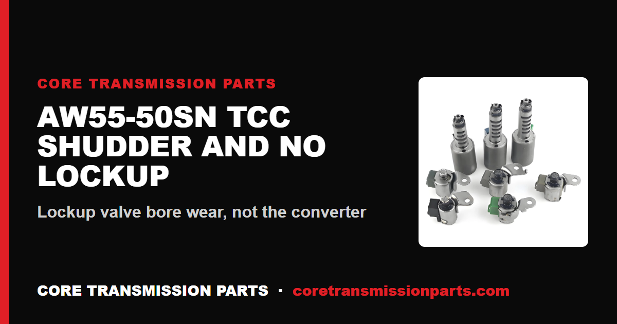AW55-50SN / AF33 TCC Shudder, RPM Surge and No Lockup: Diagnosis and the Real Fix