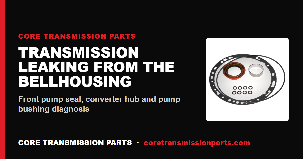 Transmission Leaking From the Bellhousing: Front Pump Seal, Converter Hub and Pump Bushing Diagnosis