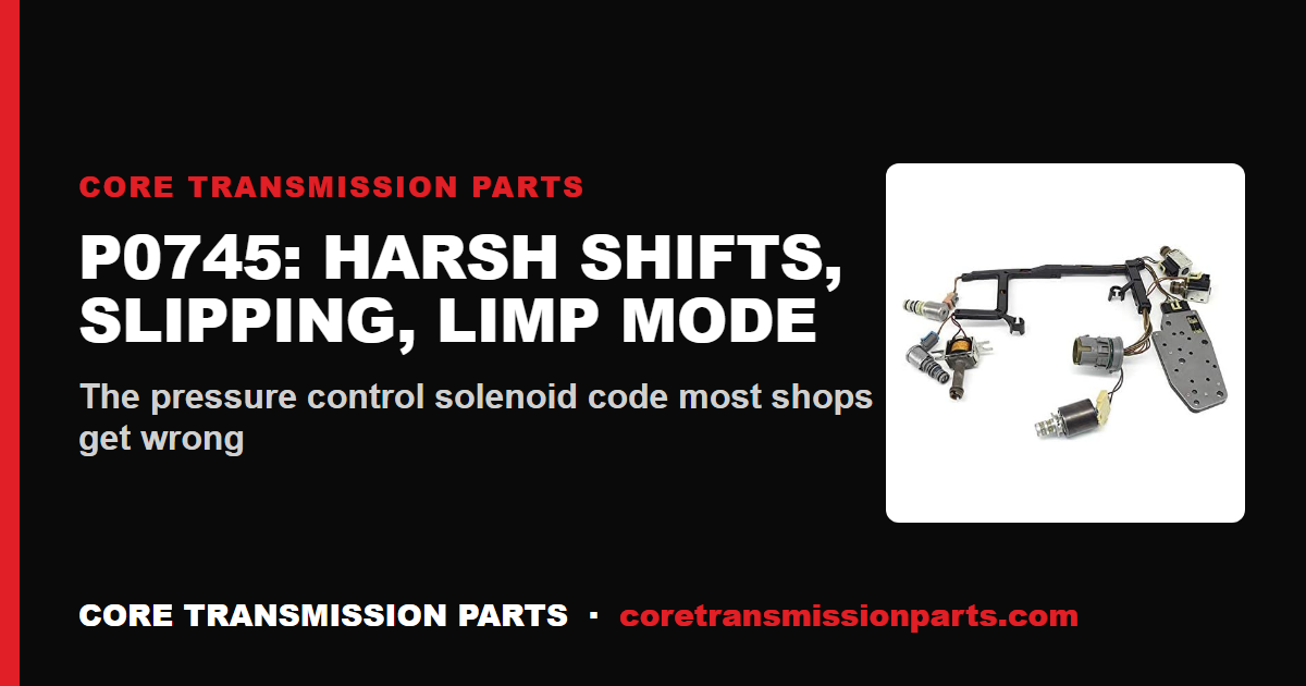 P0745 Pressure Control Solenoid A Malfunction: Causes, Diagnosis and the Real Fix