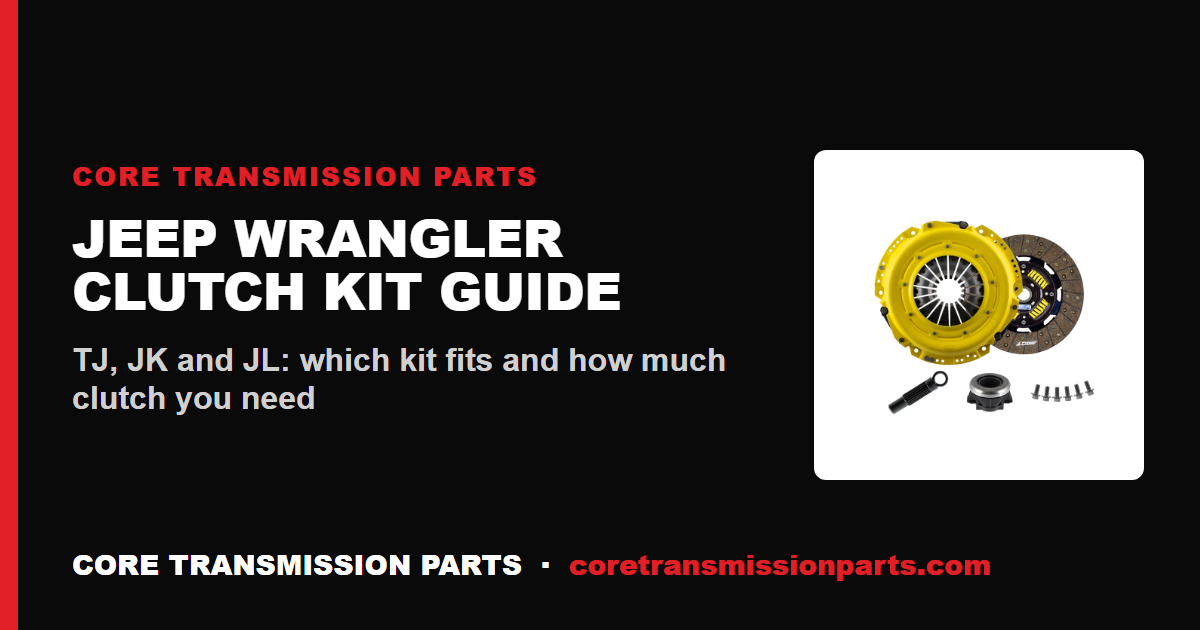 Jeep Wrangler Clutch Replacement Kit Guide: TJ, JK and JL