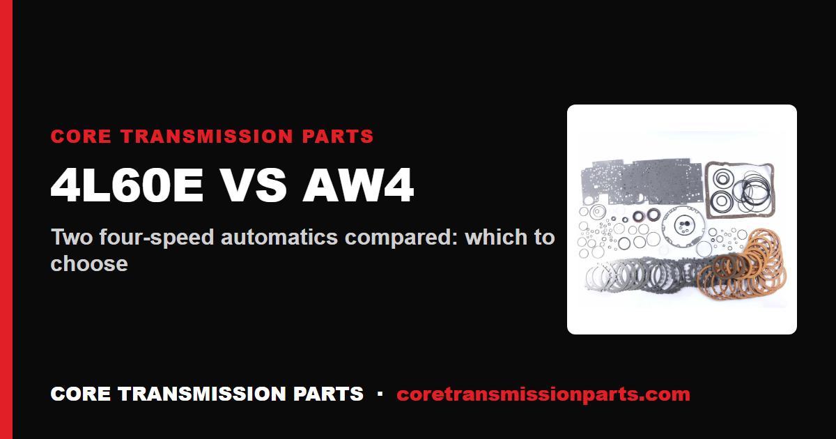 4L60E vs AW4: Differences and Which One to Choose