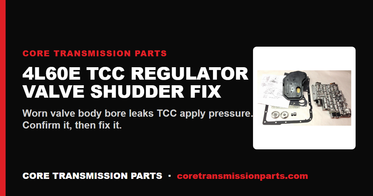 4L60E TCC Regulator Valve Failure: Converter Shudder and the Valve Body Fix