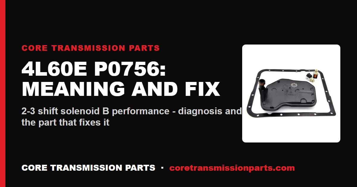 4L60E P0756 - What It Means, Causes, and How to Fix It