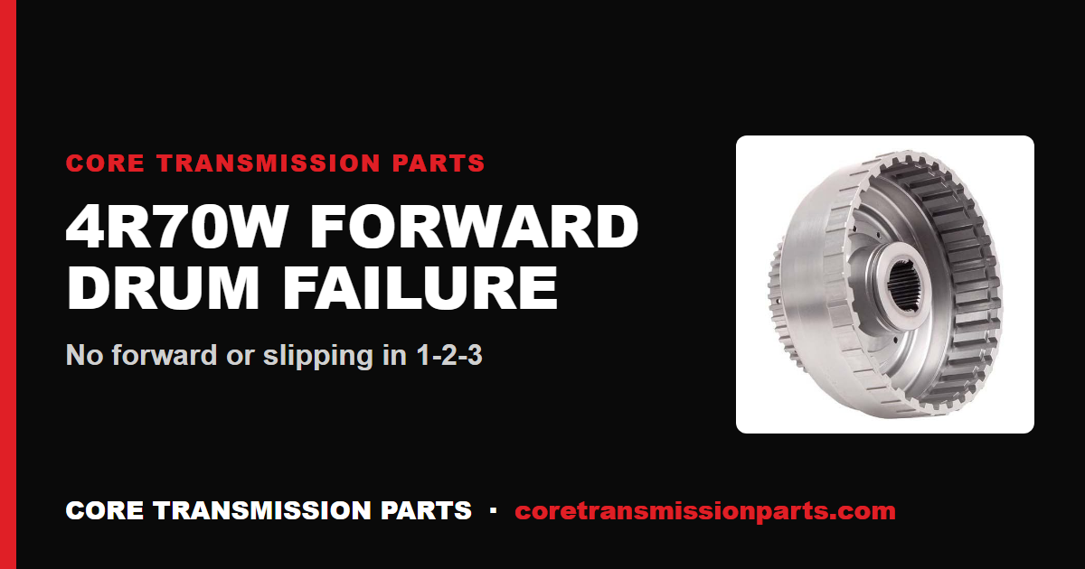 4R70W Forward Drum Failure: No Forward or Slipping in 1st, 2nd and 3rd
