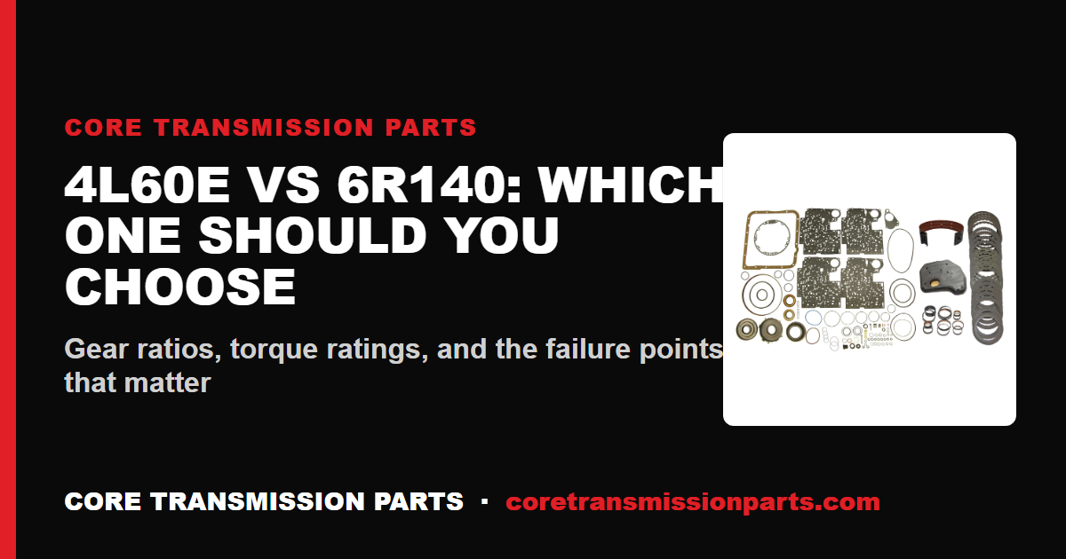 4L60E vs 6R140: Differences, Specs, and Which One to Choose