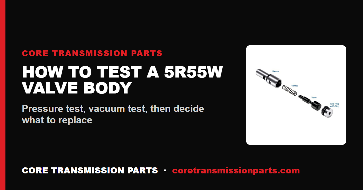 How to Test a 5R55W Valve Body Before You Replace It