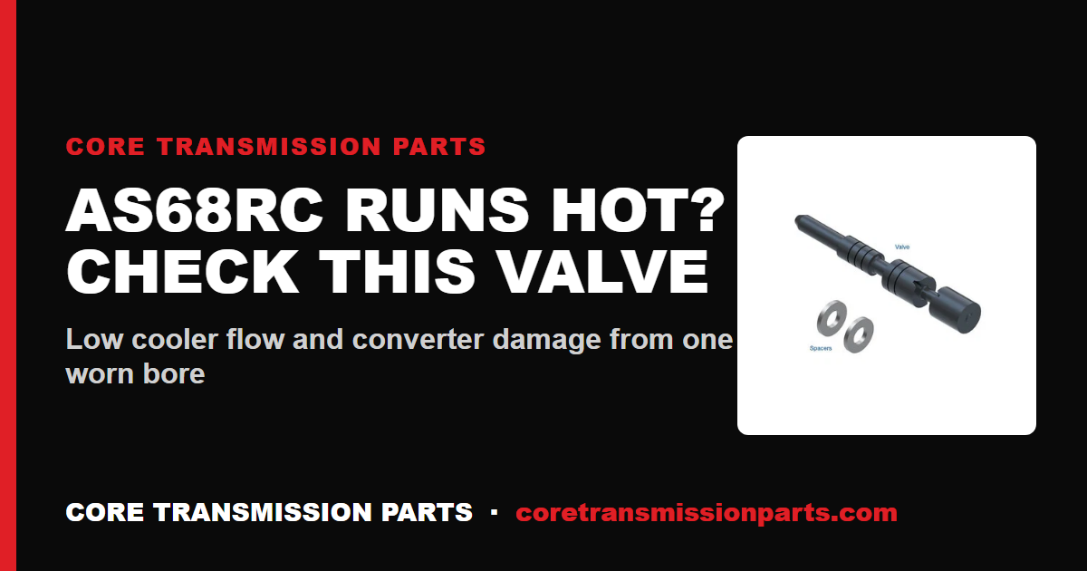 AS68RC Overheated Fluid, Low Cooler Flow and Converter Damage: The Cooler Blow-Off Valve Fix