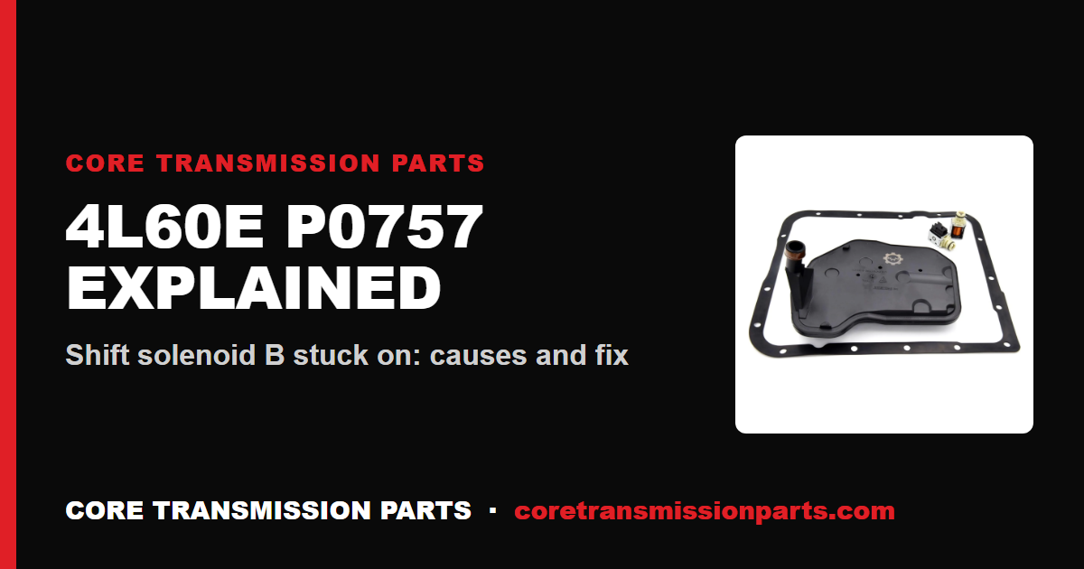 4L60E P0757: What It Means, Causes, and How to Fix It