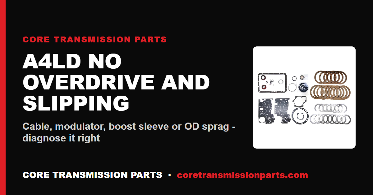 Ford A4LD No Overdrive, Slipping, and Soft Shifts: Diagnosis and the Real Fix