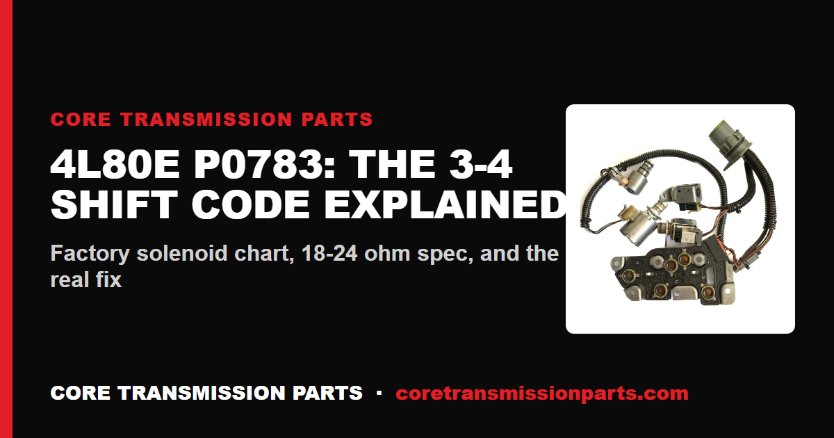 4L80E P0783: What It Means, Causes, and How to Fix It