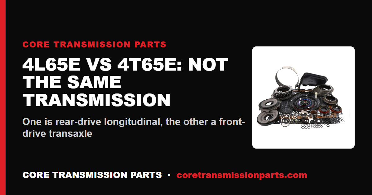 4L65E vs 4T65E: Differences and Which One to Choose