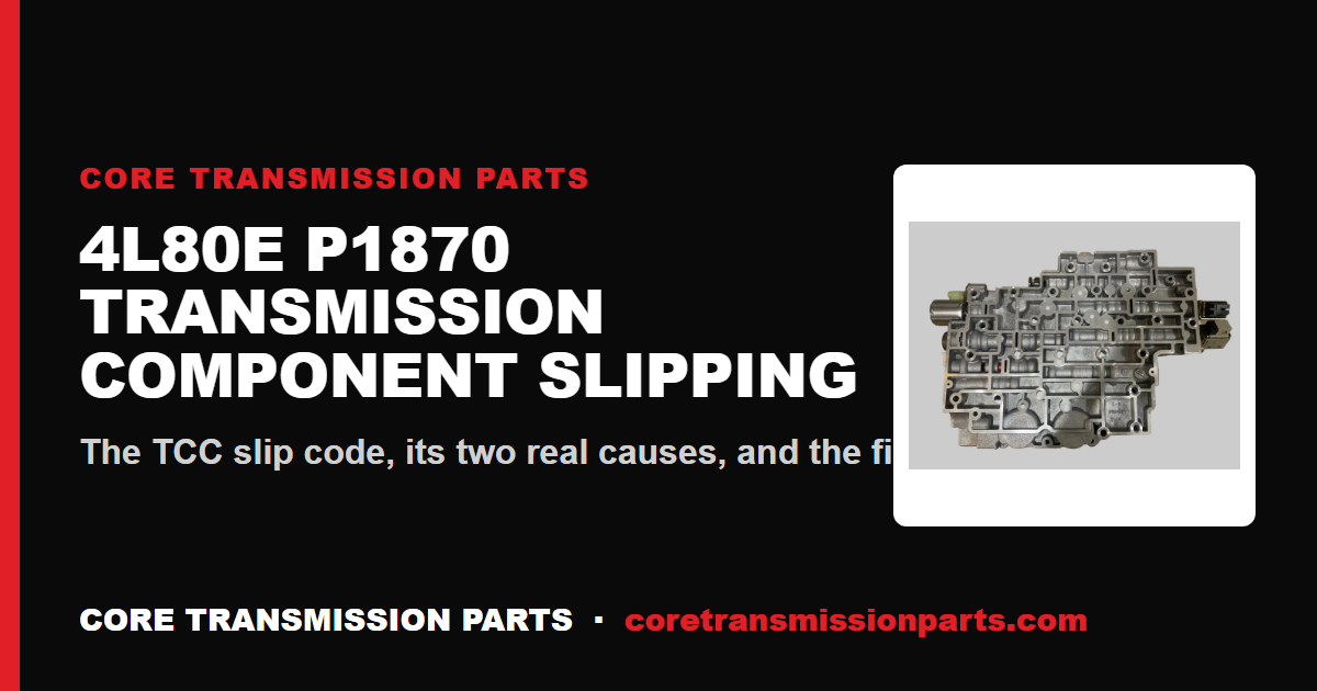 4L80E P1870: What It Means, Causes, and How to Fix It