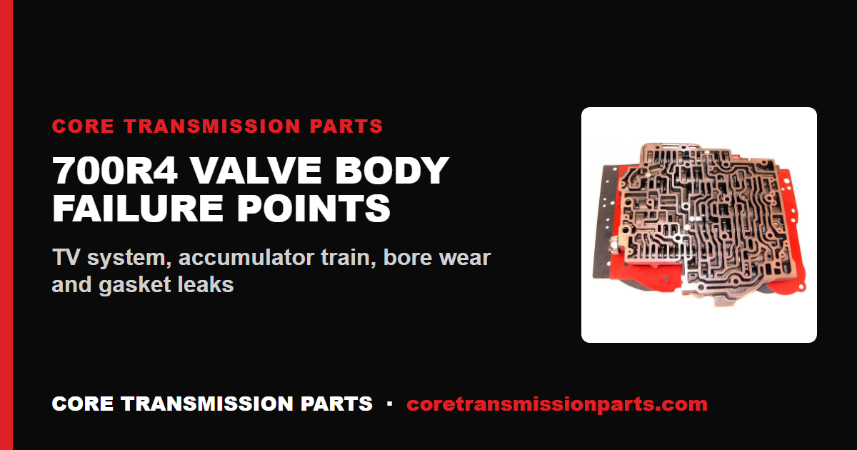 700R4 Valve Body Common Failure Points Explained