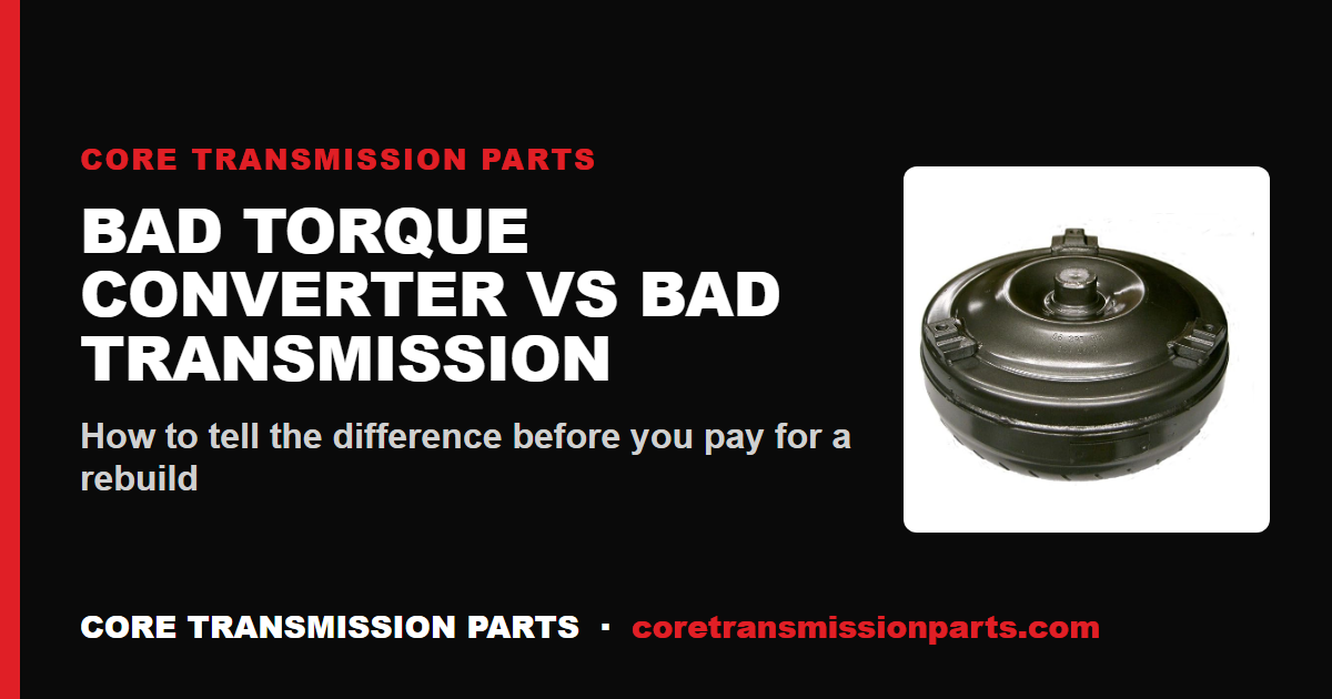 Bad Torque Converter vs Bad Transmission: How to Tell the Difference
