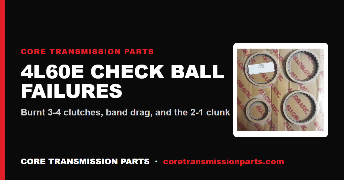 4L60E Check Ball Locations and Failures: Burnt 3-4 Clutches, Band Drag, and the 2-1 Clunk