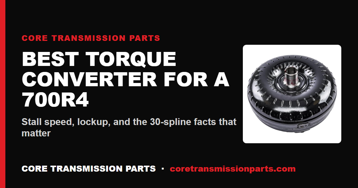 Best Torque Converter for a 700R4: How to Choose