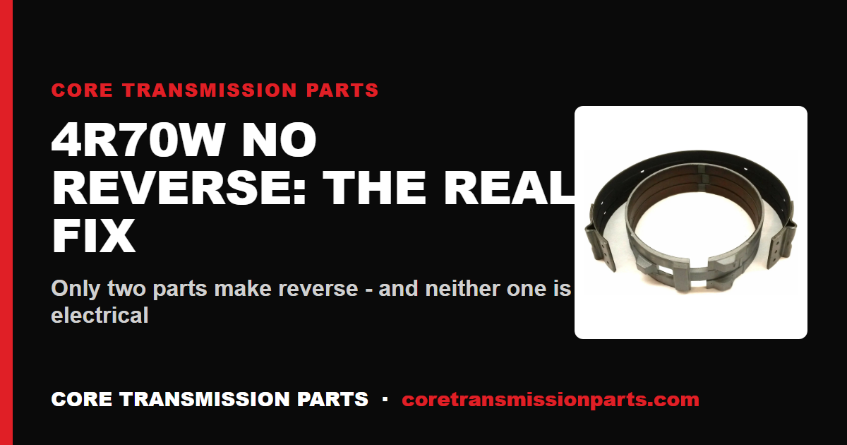 4R70W No Reverse: Causes, Diagnosis Order, and the Real Fix