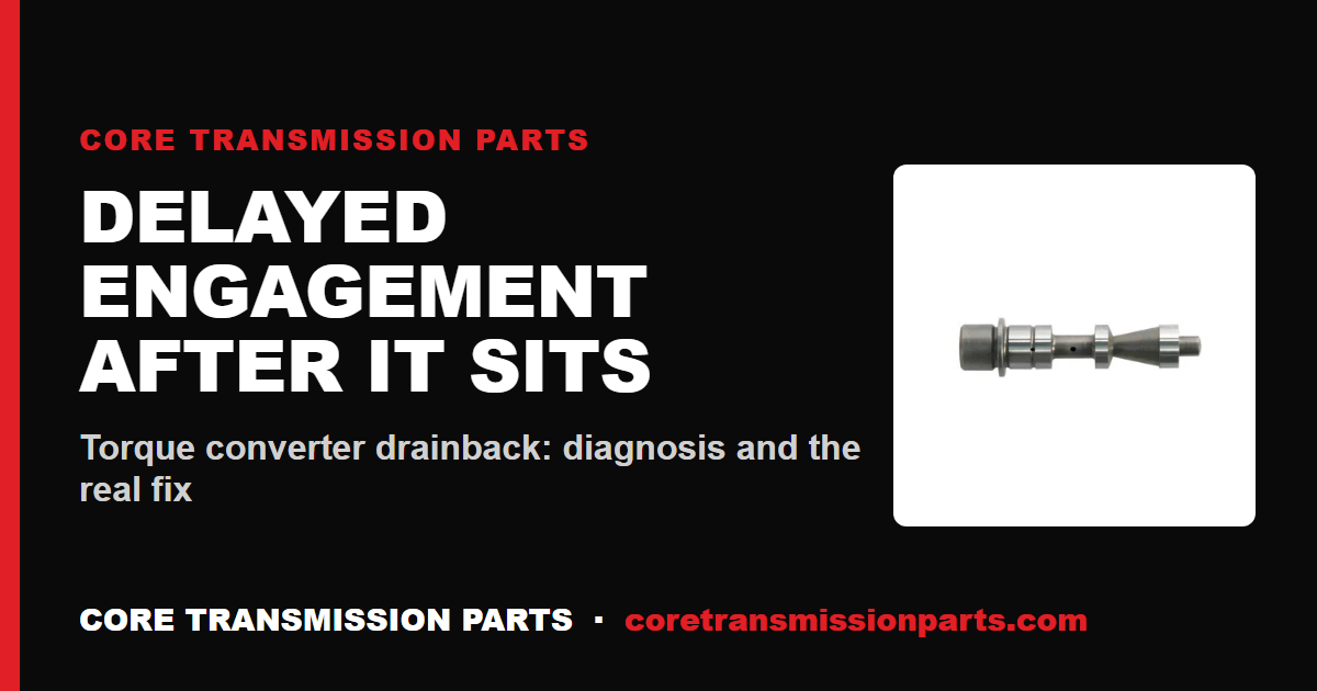 Delayed Engagement After Sitting Overnight: Torque Converter Drainback Diagnosis and the Real Fix