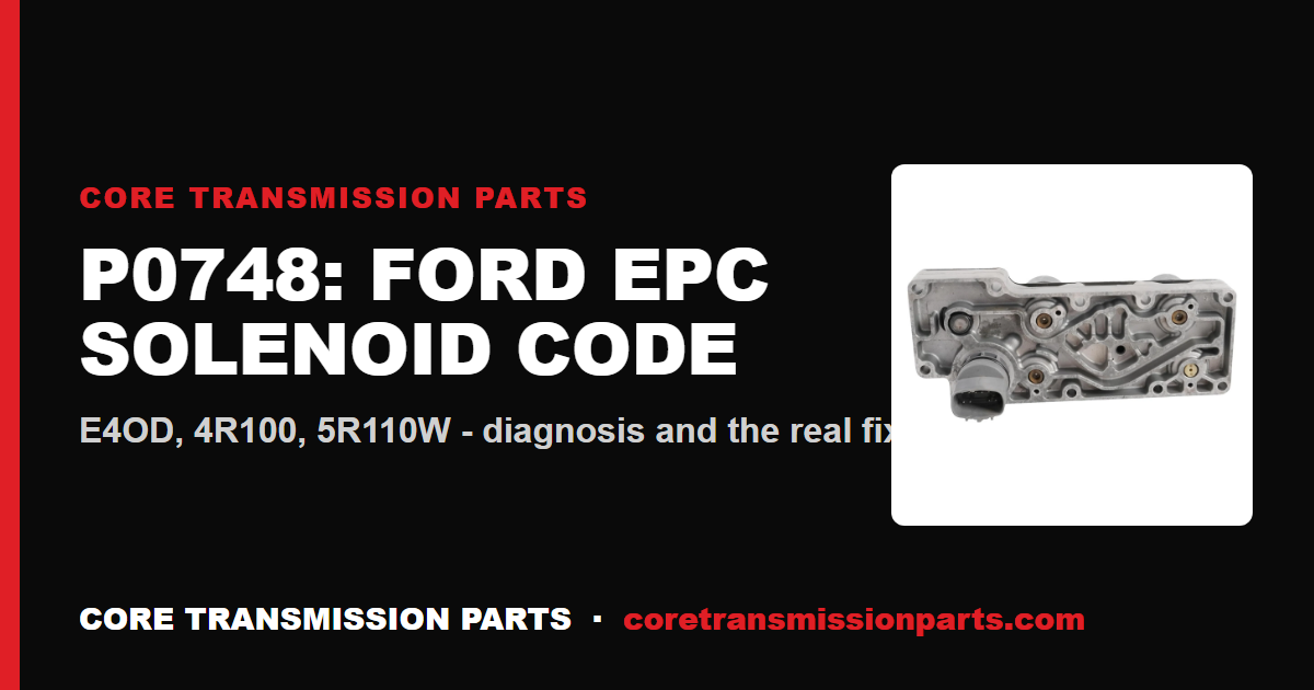 Ford P0748 Pressure Control Solenoid A Electrical: Diagnosis and the Real Fix (E4OD, 4R100, 5R110W)