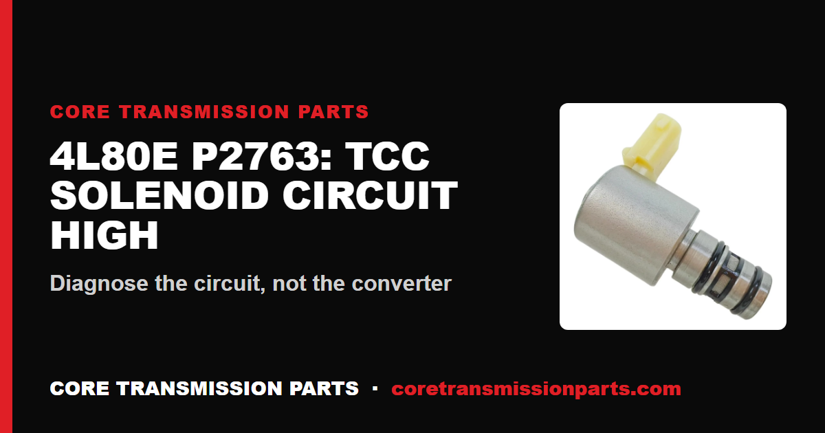 4L80E P2763: What It Means, Causes, and How to Fix It