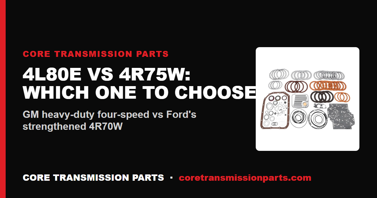 4L80E vs 4R75W: Differences and Which One to Choose