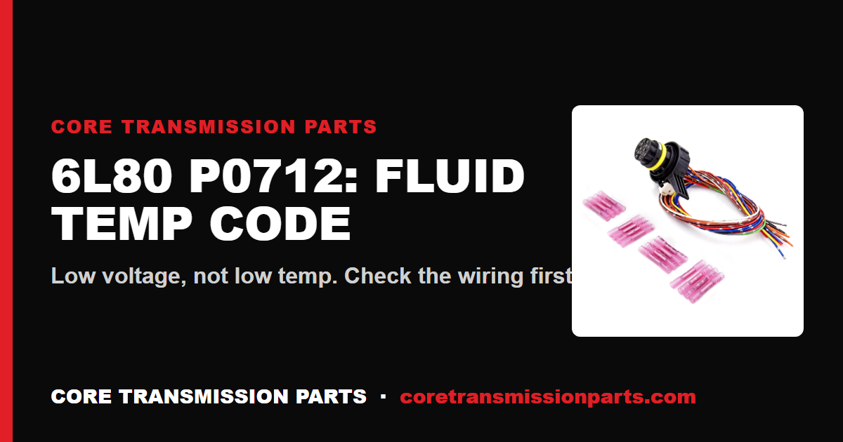 6L80 P0712: What It Means, Causes, and How to Fix It