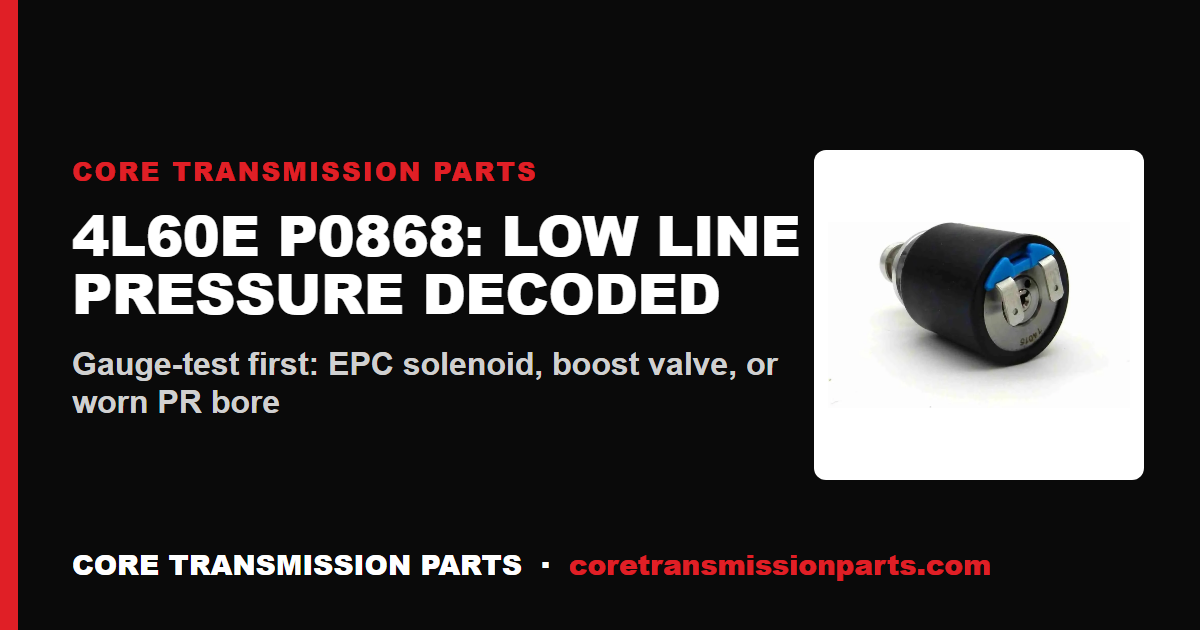 4L60E P0868: What It Means, Causes, and How to Fix It