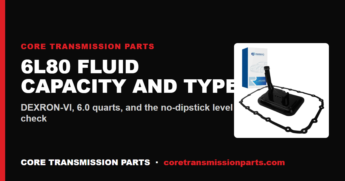 6L80 Fluid Capacity and Type