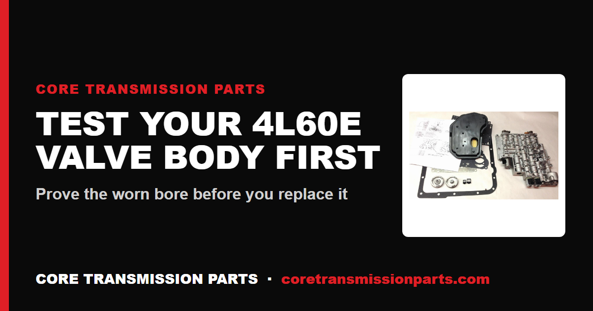How to Test a 4L60E Valve Body Before You Replace It