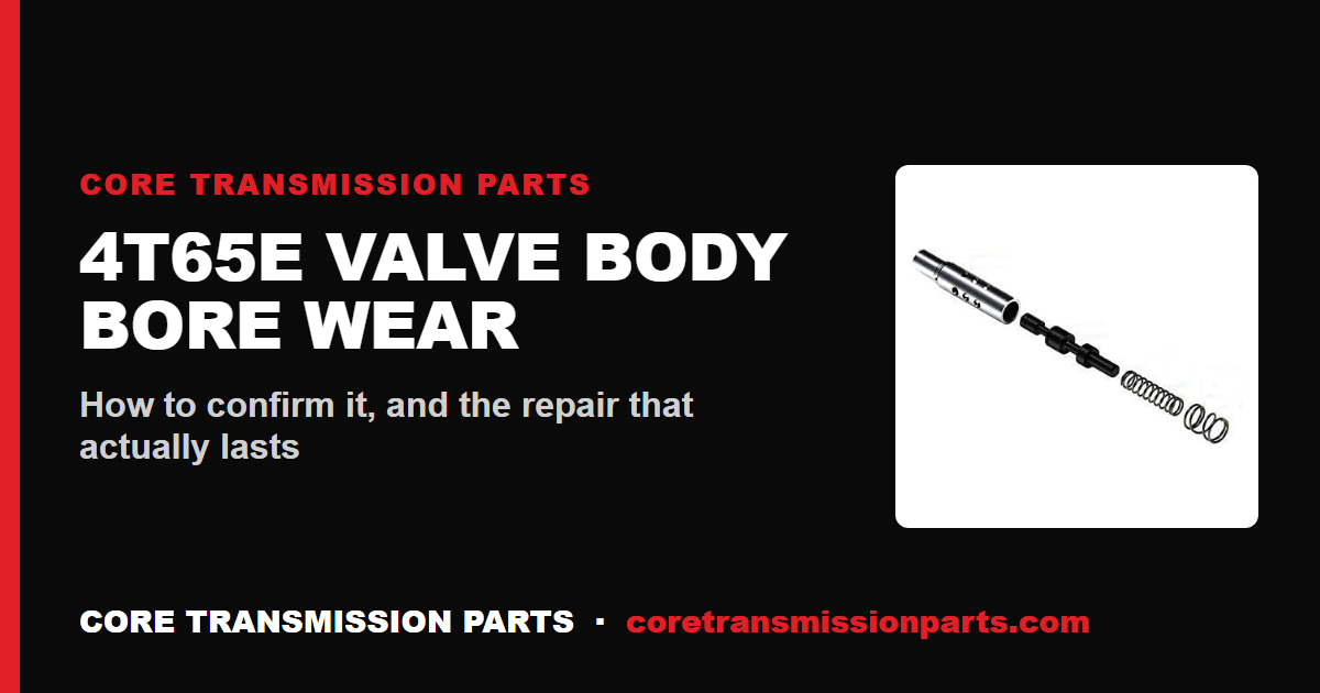 4T65E Valve Body Bore Wear and the Real Fix