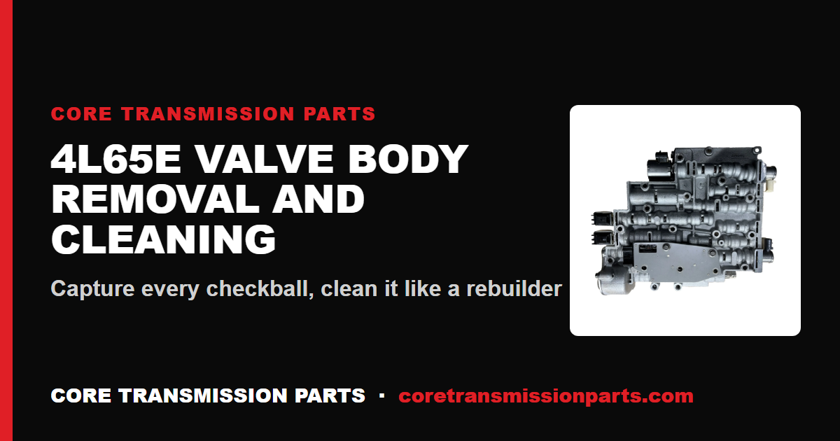 4L65E Valve Body Removal and Cleaning