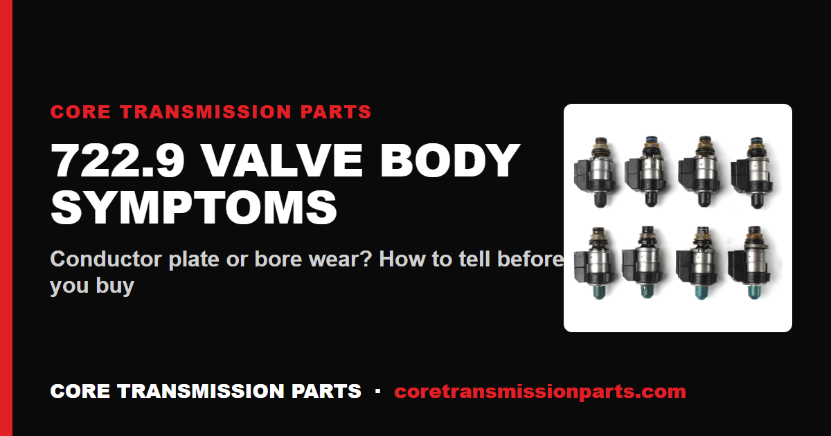 722.9 Valve Body Symptoms - How to Know Yours Is Failing