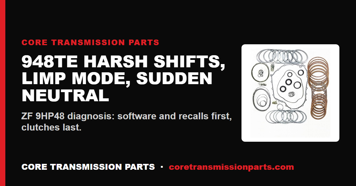 948TE / ZF 9HP48 Harsh Shifting, Limp Mode and Sudden Neutral: Diagnosis and the Real Fix