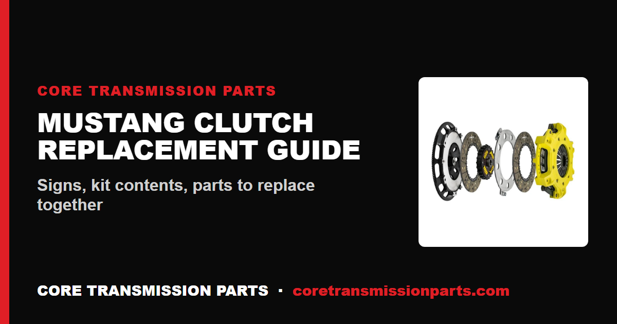 Ford Mustang Clutch Replacement: Signs, What the Kit Includes, and Parts to Replace Together