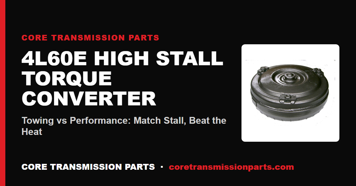 4L60E High Stall Torque Converter for Towing and Performance