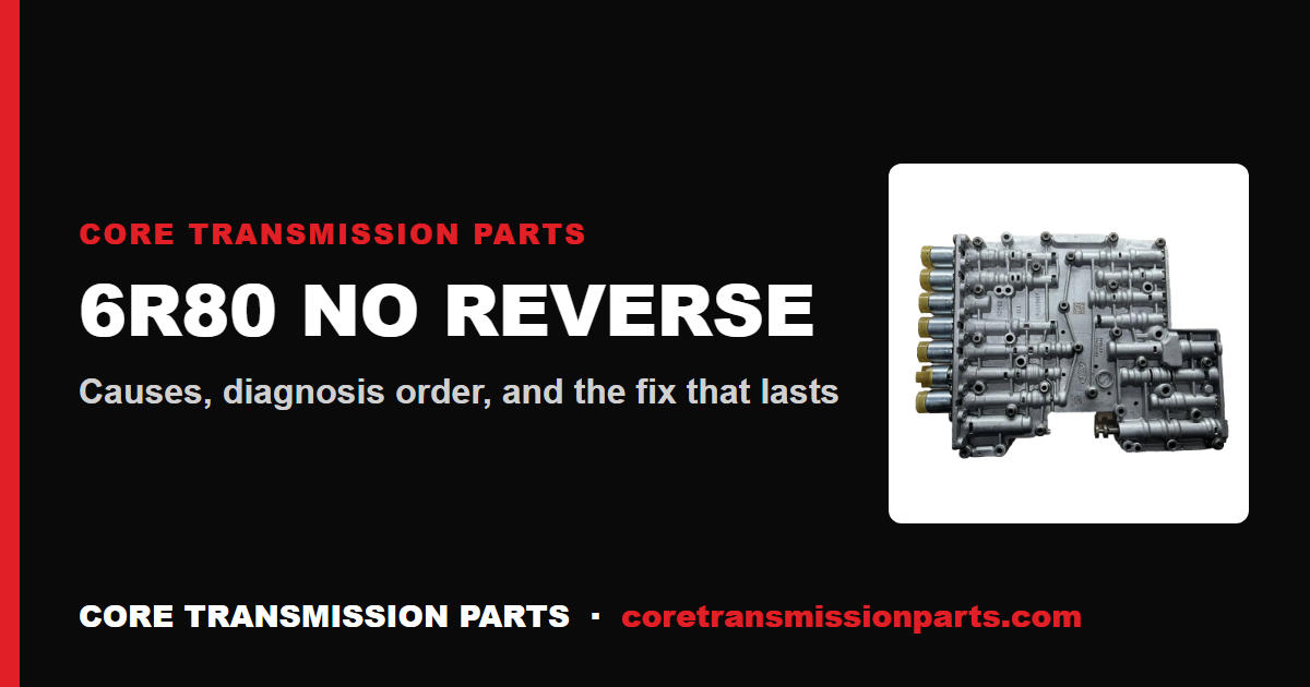 6R80 No Reverse: Causes and Fix