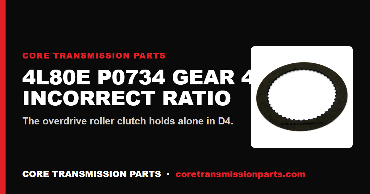4L80E P0734: What It Means, Causes, and How to Fix It