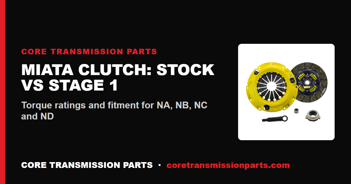 Miata Clutch Replacement: Stock vs Stage 1 Kit