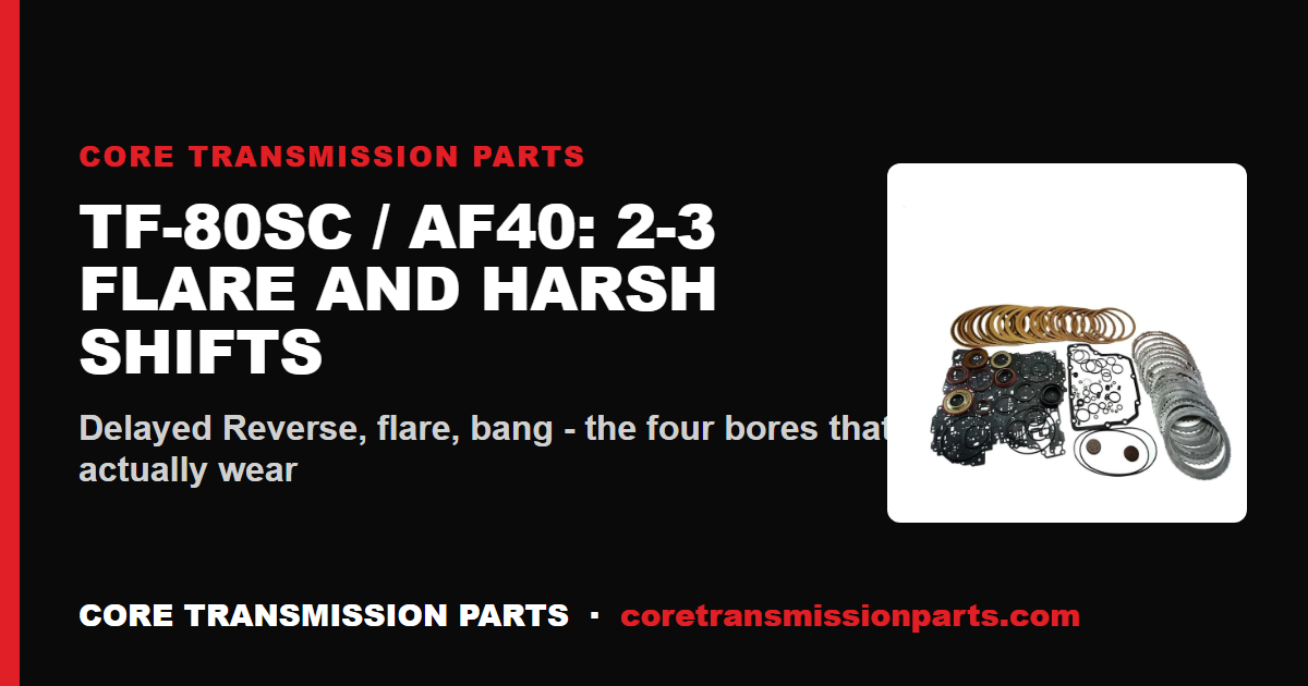 TF-80SC / AF40 Transmission Problems: 2-3 Flare, Harsh Shifts and Delayed Reverse - Diagnosis and the Real Fix