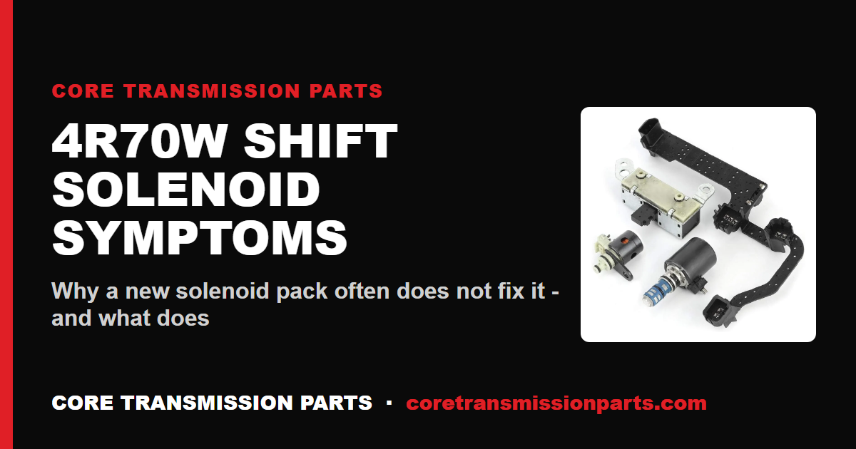 4R70W Shift Solenoid Symptoms: Diagnosis Order, Causes, and the Real Fix