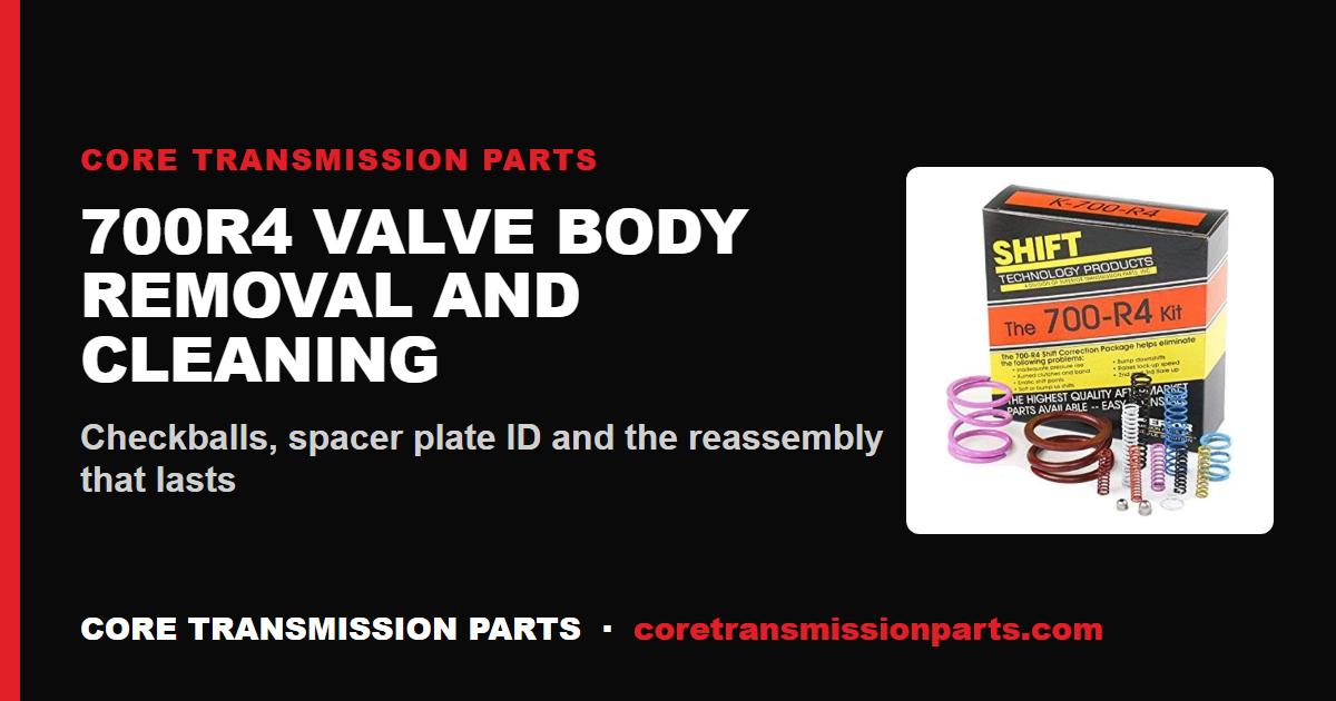 700R4 Valve Body Removal and Cleaning