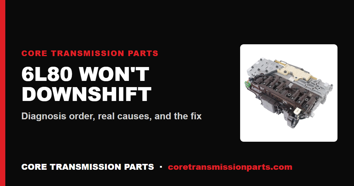 6L80 Won't Downshift: Diagnosis Order, Real Causes, and the Fix
