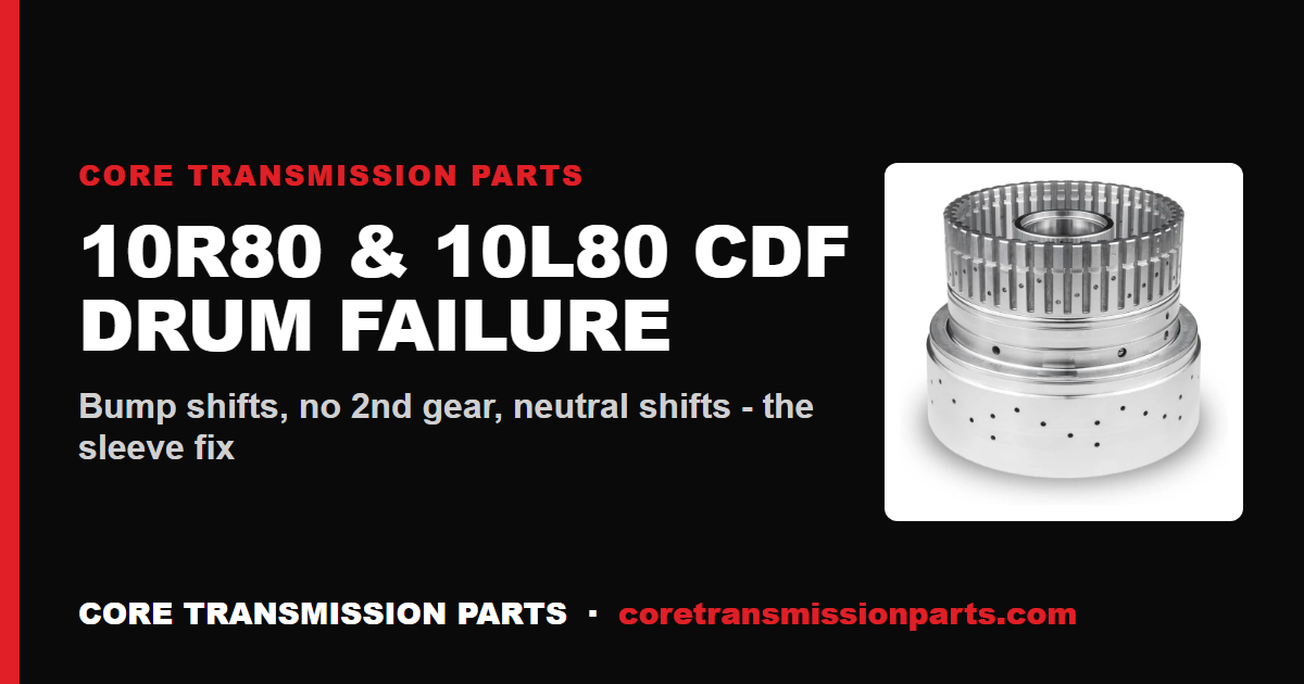 10R80 and 10L80 CDF Drum Failure: Bump Shifts, No 2nd Gear, and the Real Fix