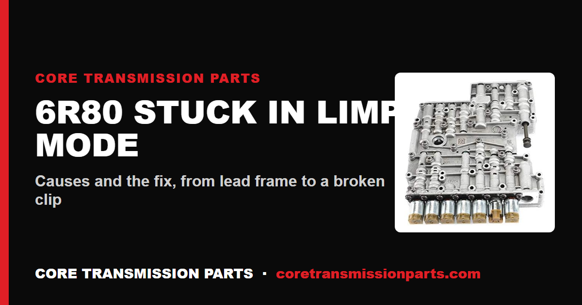 6R80 Stuck in Limp Mode: Causes and Fixes