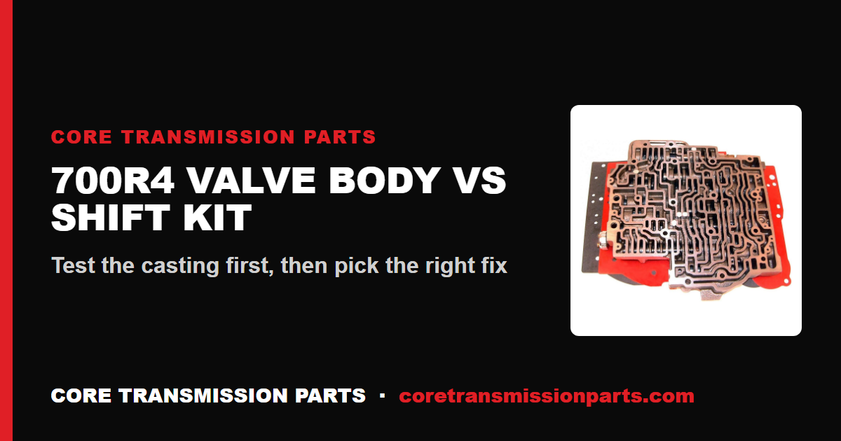 700R4 Valve Body vs Shift Kit: Which One Do You Actually Need?