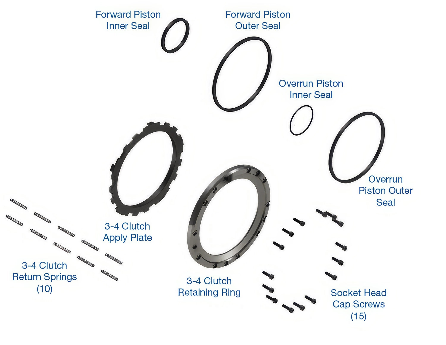 Sonnax Apply Plate & Seal Service Kit for 2004R - 77733-06SVC